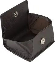 [Oakridge Leather] Mens Coin Tray Purse with Credit Card Slot - Brown, Brown, One Size, Coin Purse