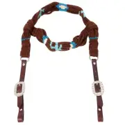 Brown HILASON Horse 100% Wool Headstall Woven Brown