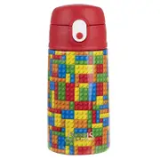 Oasis 400ml Stainless Steel Double Wall Insulated Kids Bottle - Bricks