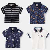 在飛比找蝦皮商城優惠-Soffny Kids Polo 衫男童棉 T 恤兒童服裝夏