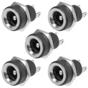 2.1mmx5.5mm DC Power Jack Female DC 30V Panel Mount Connector Socket 5pcs