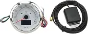 Brilluxa GPS Speedometer, 85mm Odometer Gauge, 3 in 1 OLED Display, 0‑160MPH, Mileage and COG Functions, 9‑32V for RV Boat Car (Witte wijzerplaat)