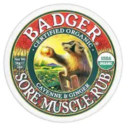 Badger, Organic Sore Muscle Rub, Cayenne & Ginger, 2 oz (56 g)