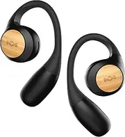 House of Marley Liberate Open-Ear True Wireless Earbuds, 20 Hrs Total Playtime, Quick Charge, Built-in Microphones, 12mm Drivers, Sustainable and Eco-Friendly Design (Signature Black)