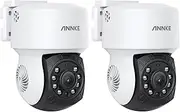 ANNKE 2pcs 2MP 1080P AHD CCTV Home Surveillance Dome Wired PT Camera with 350° pan and 90° tilt, 100ft IR Night Vision, IP65 Weatherproof Security Add-On Cam for Outdoor, Wide Compatibility - APT200