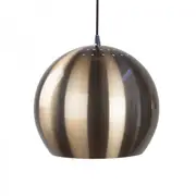 Itzel Modern Spherical Cord Drop Metal Pendant Light Lamp - Brown.