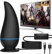 Tv Aerial With Reception Distance Over 300km Digital Tv Aerial Indoor With Signal Booster And Magnetic Base Indoor Aerial For Tv For 4k 1080p Hd Local Channels