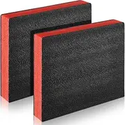 Hoolerry 2 Pcs Customizable Polyethylene Foam Packing Foam Inserts for Cases Thick Polyethylene Foam Sheet for Packaging and Crafts (Black Red,12" x 10" x 2.125")