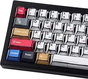 PBT Keycaps,136 Keys Japanese Manga Theme Keycaps, Mixed Light Minimalist Style Cherry Profile Dye-Sublimation Custom Keycap for Cherry Gateron MX Swithes ISO/ANSI Layout Mechanical Keyboards