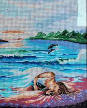 Needlepoint Tapestry Painted Canvas Gobelin 11526 20"x24" Collecrtion DArt