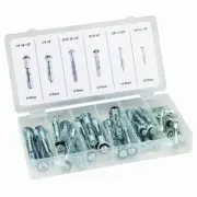 40pc MOLLY BOLT ASSORTMENT 6 SIZE HANDY PACK DYNABOLT PLUG SCREW WALL SCREW H/D