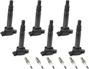 UF495 90919-02248 90919-A2001 B284 6PCS Ignition Coils +6PCS Double Spark Plugs Compatible For Toyota Compatible For Tacoma 4Runner 4.0L