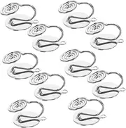 MUCKLILY 10pcs Clip-on Earring Converter Lip-on Earrings Finding Round Flat Back Tray Earring Clips for Non-Pierced Ears