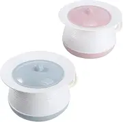 STOBAZA 2pcs Urinal Portable Arinola Chamber Pot with Lid Portable Potty Carseat Spittoon Chamber Bucket Chamber Bucket with Lid Universal Indoor Travel Plastic Toilet