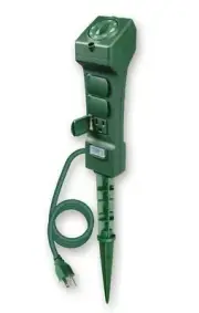 Holiday Time 6 Outlet 6 Ft Power Stake with Timer