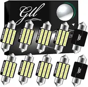 GLL Pack of 10 36 mm Festoon Bulbs 12 V White Interior Lights 200 Lumen 6500 K 2 W