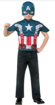 New Marvel Captain America Costume Standard Size 5-7 yrs