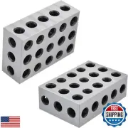 2-4-6 Blocks Matched Pair with 23 Holes Precision Machinist Milling Accuracy