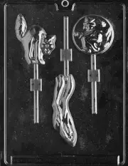 ASSORTED HALLOWEEN LOLLY MOLD H31 GHOST CAT WITCH Chocolate Candy ghosts cats