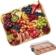 Serving Tray,Charcuterie Boards with Lid | Practical Wooden Kitchenware, Kitchen Serving Dishes for Christmas, Valentines, Thanksgiving