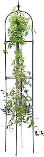Garden Trellis for Climbing Plants - Metal Obelisk Structure for Rose Vines | Sturdy Flower Support Frame for Outdoor and Indoor Pots, Rustproof Stand Ideal for Patio Gardeen Use