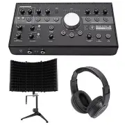 Mackie Big Knob Studio + Plus Monitor Controller Interface + Headphones + Shield