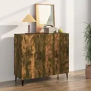 Sideboard Smoked Oak 90x34x80 cm Engineered Wood Dining Storage