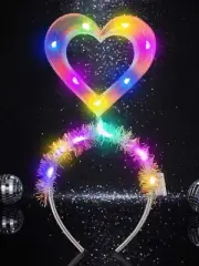 Light Up Headband LED Heart Hair Band Party Rave Festival Hair Accessories fo