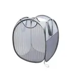 Solidly Handy Laundry Mesh Popup Hamper,Foldable Lightweight Small 16"H Grey