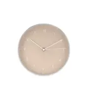 Modern Quartz Wall Clock with Silent Movement, Second Hand and Beige, 10"
