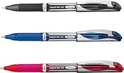 Pentel Energel BL57 Metal Tip Rollerball - 0.7 mm Nib - Black, Blue, Red - Pack of 3