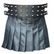 Leather Kilts For Men Made With Pure Cow Leather And Spikes Design