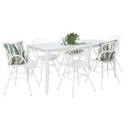 Java Fantail 7pc Dining Set - White