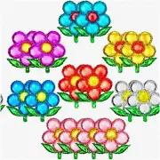 "Floral Fantasy 18" Balloon Bouquet - 16 Beautiful Flower Shaped Balloons for We