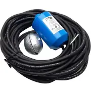 Gems MBLU40W Warrick Mechanical Tilt Float Switch, SPST NO, 40ft, Weight Tether