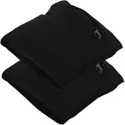 [Abaodam] 2pcs Wrist Wallet Lightweight Wrist Pouch for Running Jogging Gym Exercise Secure Pocket for Mobile Phone Keys Coins Comfortable Fit Black