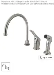 Kingston Brass KB818 Single-Handle Widespread Kitchen Faucet Brushed Nickel $209