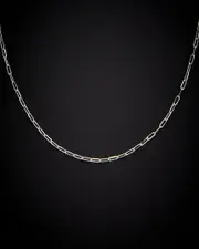 14K Italian Gold 1.5mm Paperclip Chain Necklace