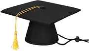Gatuida Unique Pet Graduation Attire Dog/cat Doctor Hat and Tie Set Materials Black Versatile Occasions