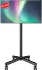 Mobile TV Stand 23-60" LCD/LED/OLED, Adjustable Height, Locking Wheels