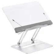 Acrylic Book Stand Adjustable Height Book Holder for Textbook Laptop, Silver