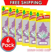 6 x Little Trees Air Fresheners Lavender Scent Freshens Car Truck Home Office