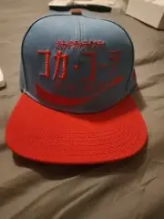 Coca Cola Logo Japanese Hat Snap-back adjustable Blue Red Japan Baseball Cap