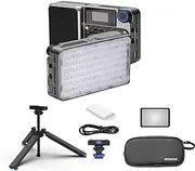 Amaran Ace 25x Kit Camera LED Video Light with Tripod Carrying Case,25W Bi-Color 2700-6500K Pocket Light 4,500mAh Battery with PD Charging for TikTok, Creator, Outdoor Photography(Silver)