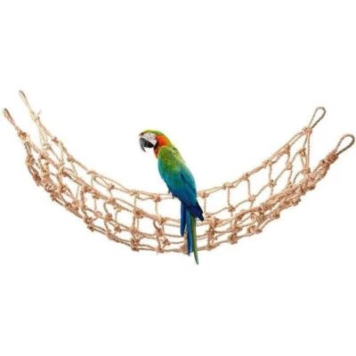 Parrot Swing Rope Birds Hanging Climbing Net With Hook Hammock Birds Stand