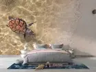 3D Beach Turtle Self-adhesive Removeable Wallpaper Wall Mural