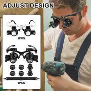 Headband Magnifying Glass with Detachable Lenses 8X 15X 23X Head Magnifier wezxK
