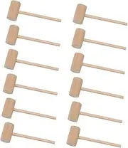 Totority 15Pcs Mini Wooden Crab Mallets Lightweight Seafood Hammers for Easy Crab and Lobster Opening Durable Construction for Family Dinners and Seafood Parties