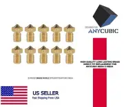 10 Pcs ANYCUBIC J-HEAD M6 1.0mm BRASS FINE NOZZLE EXTRUDER 1.75mm 3D PRINTER