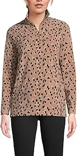[Lands' End] Women's Fleece Quarter Zip Pullover